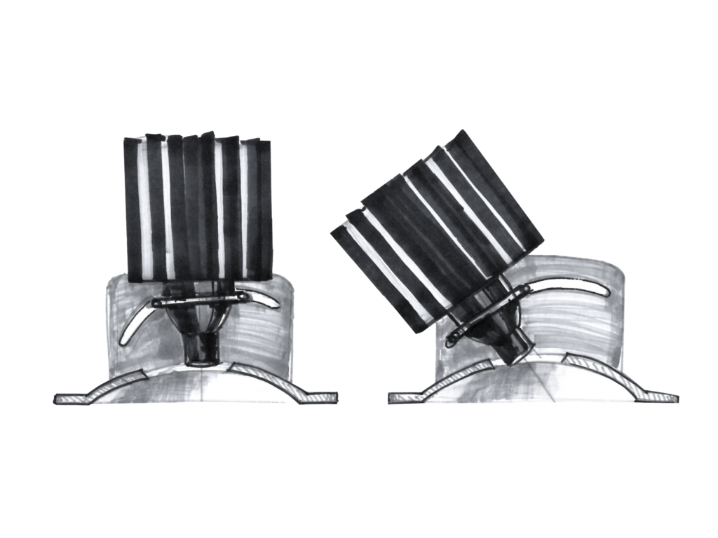 Iris adjustable angle tilted sketch